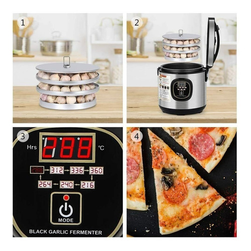 Imagen 8 de 9 de Fermentador Automático Para Ajo Negro 6 Litros Capacidad