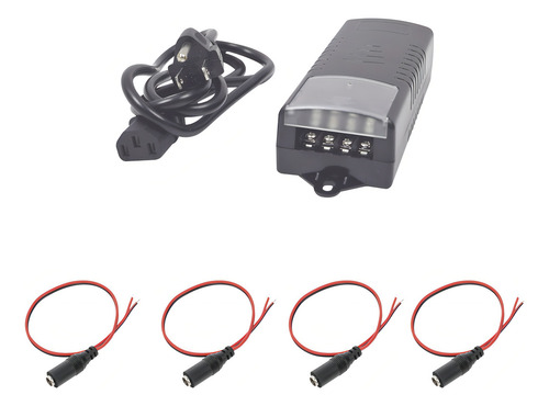 Kit Con Fuente Epcom C/salida 12 Vcd A 5 Amper C/4 Salidas