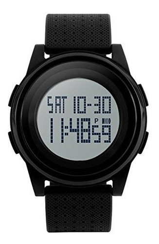 Hombres Digital Ultra Delgado Reloj Simple Doble Tiempo