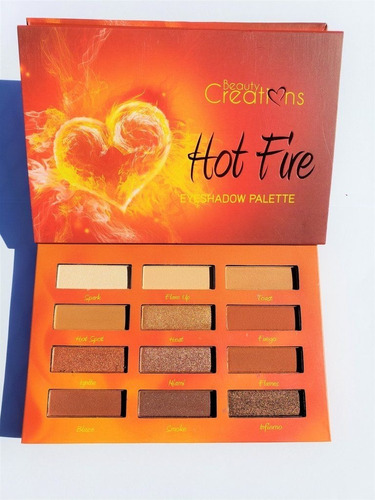 Paleta De Sombras, Beauty Creations, Hot Fire