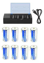 Comprar Cargador De Baterías Recargables Incluye 8 Baterías Tipo C