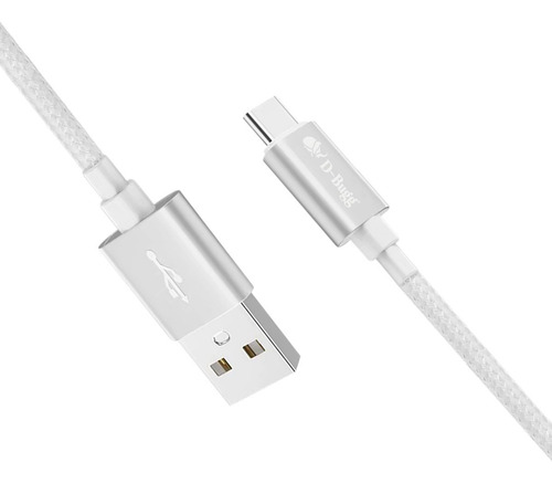 Cable Usb A A Tipo C Trenzado Reforzado Carga Rápida 1 Metro Blanco