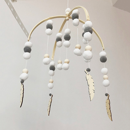 Carillón De Viento De Bambú Hecho A Mano, Natural,para Deco Gris