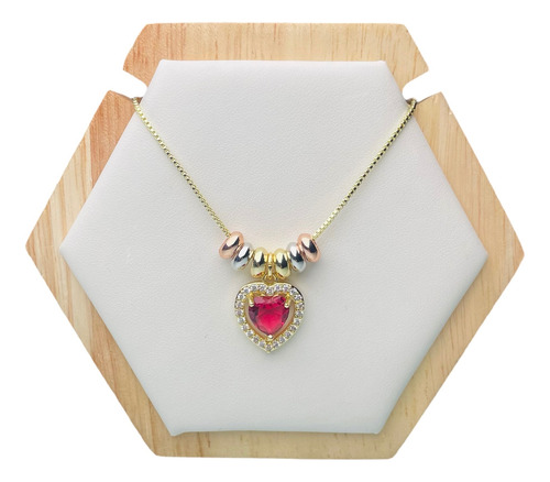 Semanario Corazón. Oo Laminado. Accesorios Para Dama. Corazón Rojo