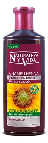 Shampoo Naturaleza Y Vida Protección Color Reflejos Borgoña