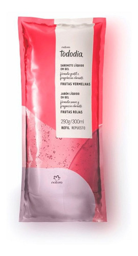 Repuesto  Jabòn Líquido Frutos Rojos Natura 300 Ml.