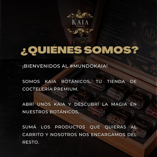 Mixologia Caja Kaia X10 Botanicos + Cítricos X3 + Bosque Gin