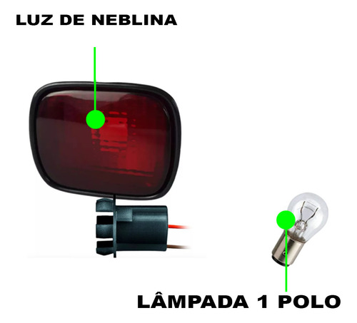 Kit Farol De Milha Gol G2 Bola Bot Md Original E Luz Neblina