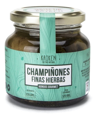 Champiñones A Las Finas Hierbas X220g Hongos Kaiken Natural