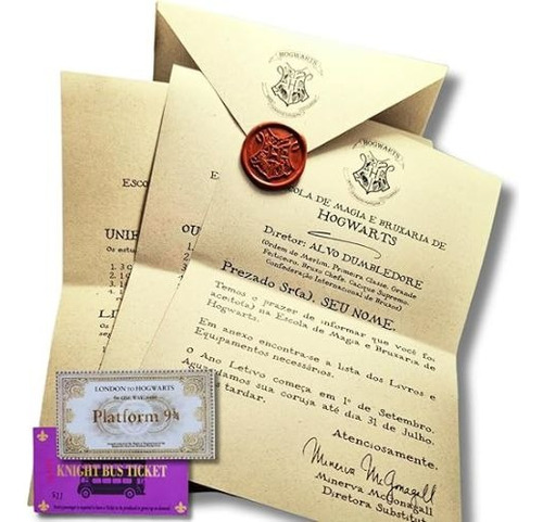 Carta Hogwarts Harry Potter Con Sello De Lacre Harry Potter