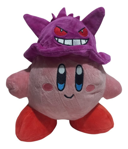 Peluche Kirby (nintendo) Con Gorro De Pokemon, 20cm Rosa