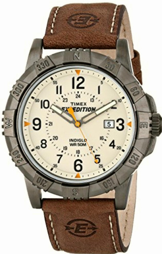Reloj Timex Expedition Para Hombres 45mm, Pulsera De Piel