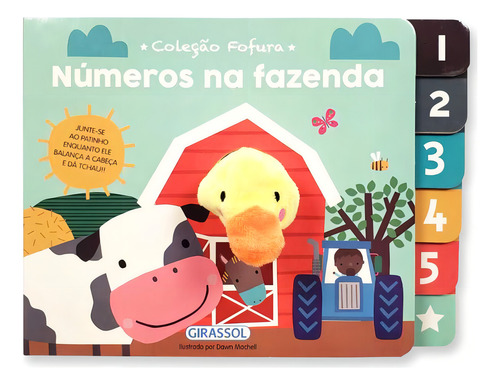 FOFURA - NÚMEROS NA FAZENDA, de Really Decent Books Ltd.. Fofura Editorial Girassol, capa dura em português, 2023