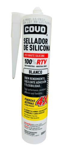 Sellado De Silicona, Covo, Blanco 300 Ml