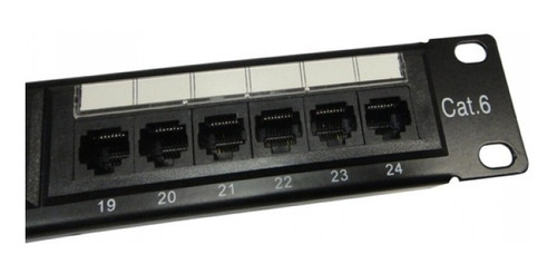 Imagem 1 de 5 de Patch Panel 24 Portas Cat6 Rj45 Certifica Fluke Padrão Rack