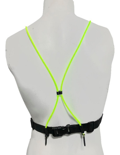 Riñonera Iluminación Usb Sunfibre Ciclismo Running Trekking Color Verde