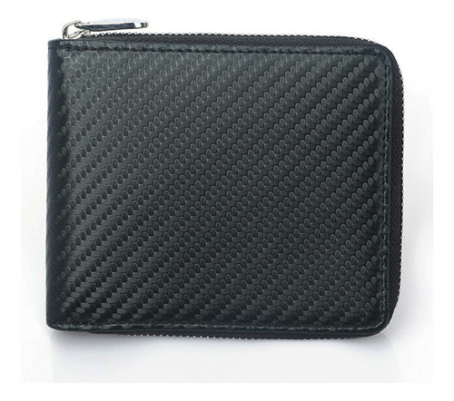 Cartera Hombre Rfid Carbono Monedero Cuero De Fibra