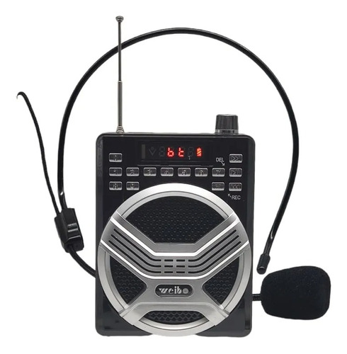 Parlante Radio Amplificador Micrófono Portátil Sd Bluetooth 