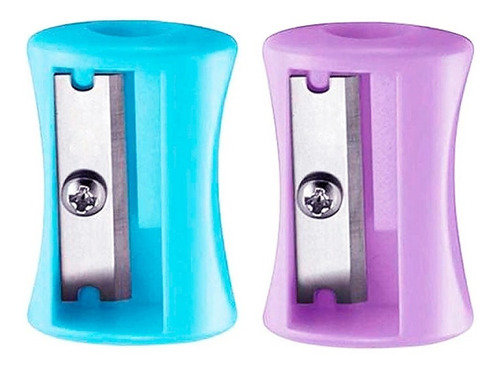 Sacapuntas Lila Verde Celeste Pack X 72