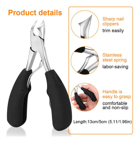 Ibazal - Cortauñas Para Uñas De Los Pies Gruesas, Kit De Man