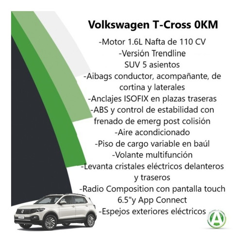 Volkswagen T - Cross Trendline Mt 0 Km