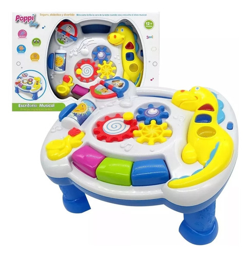 Juego Didactico Mesa Musical Interactiva Luz Y Sonido Poppi