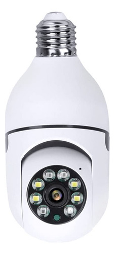 Cámara de Seguridad Bombilla Panorámica Wifi 360 VOLRAYS 1080p con Wifi color blanco