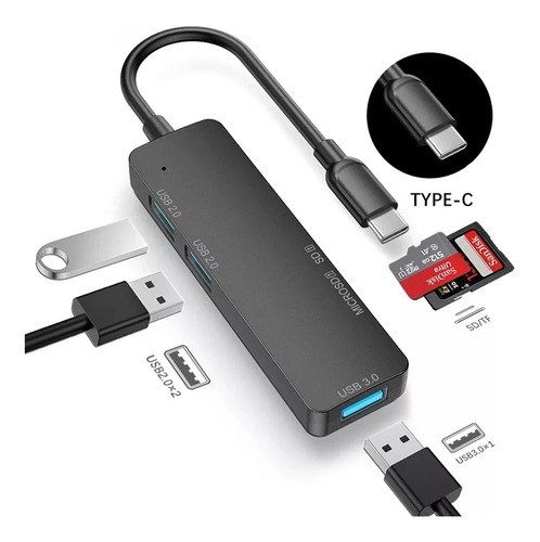 Adaptador Tipo C, Entrada Usb Y Tarjetas De Memoria 