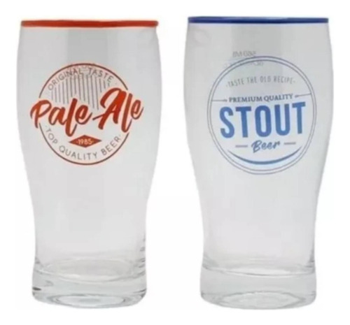 Set De Vaso Para Cerveza Glasso Diseño 3