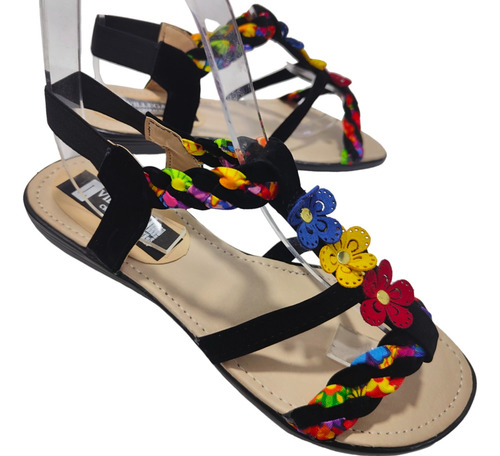 Huarache Sandalia Elástico Trenza Colores Amoldable Suave