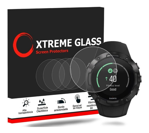 Kit 2 Peliculas Xtreme Glass Suunto 5 All Black Wrist Hr