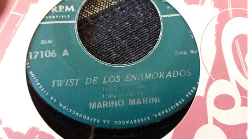 Vinilo Single De Marino Marini Twist De Los Enamor(o39