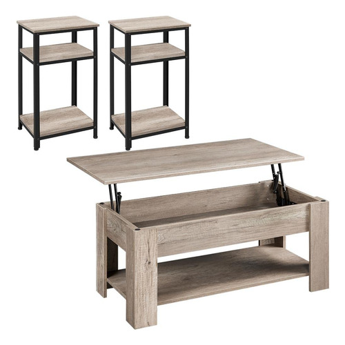Yaheetech Coffee Table Set For Living Room, 38.6in Lift Top.