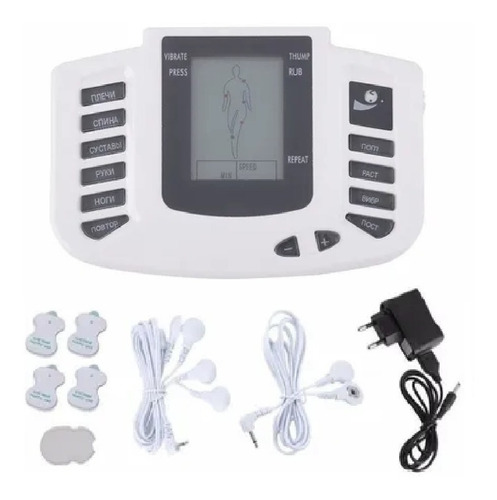 Aparelho Digital Fisioterapia Tens Fes Massagem Profissional Cor Branco 110V/220V