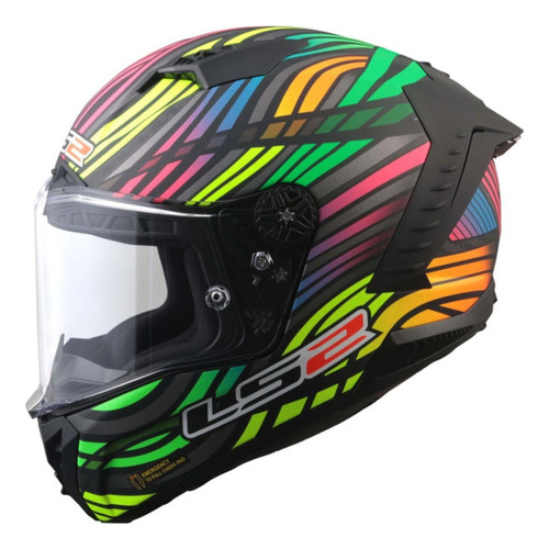 Capacete Ls2 Thunder Rainbow - Preto