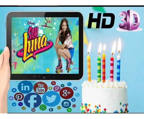 Vídeo Invitación Cumpleaños Soy Luna & Mas Motivos 3d Hd