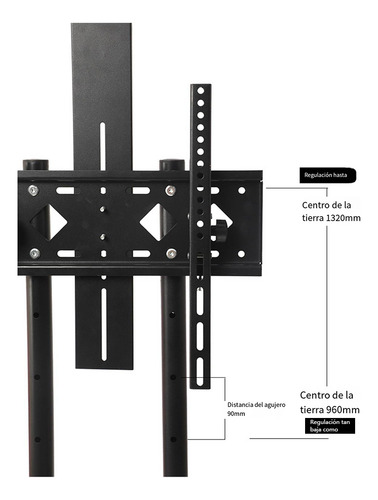 Soporte Tv Universal 32-55 Ruedas Pantalla Ajustable De Piso