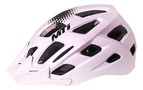 Casco Bicicleta Mtb Enduro Mti Street 3 + Luz Trasera M Color Blanco