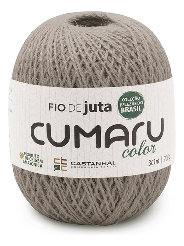 Fio De Juta Color Cumaru Castanhal 200g 361mts Cor Cinza