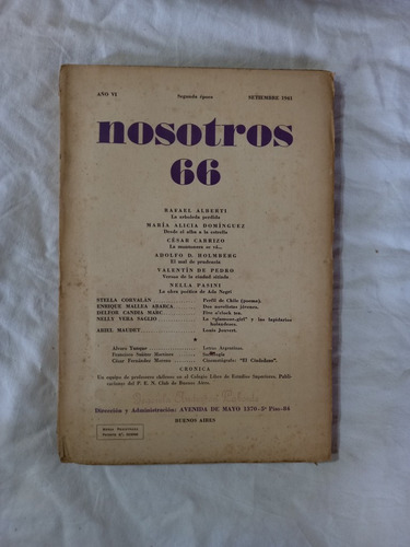 Revista Nosotros 66 1941 Rafael Alberti César Carrizo Yunque