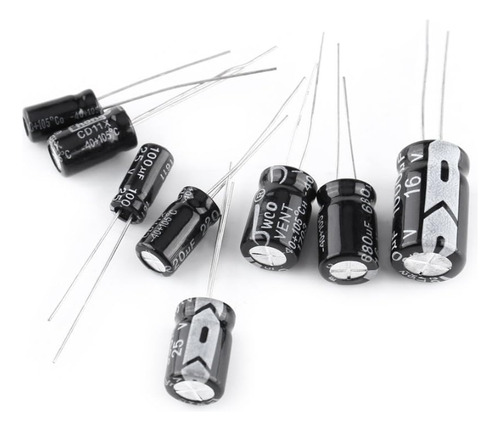 Kit Capacitores Electrolíticos 24 Valores 500pzs 0.1-1000uf