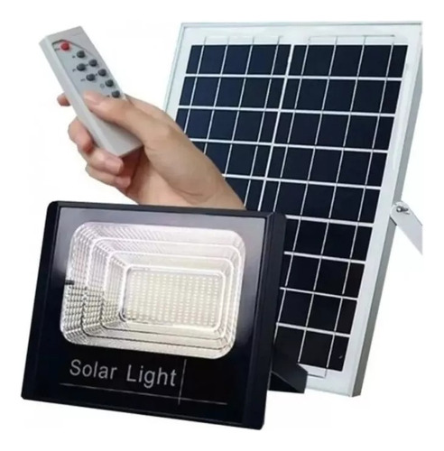 Foco Reflector Solar De 200w Con Panel Solar. Jortan Ip66