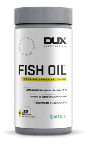 Fish Oil Dux 120 Cápsulas Ômega 3 Epa Dha Oleo De Peixe 