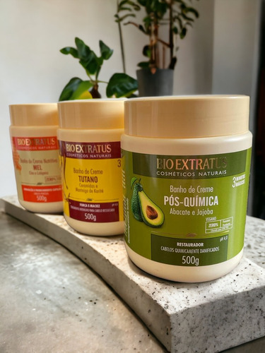 Kit Cronograma Capilar Nutrição Mel + Tutano + Pós 500 Gr