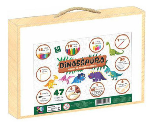 Maleta Pequeno Artista Dinossauro Brinquedo Educativo