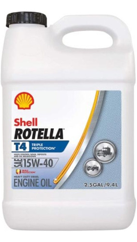 Shell Rotella Aceite De Motor T4 15w-40 De 2.5 Galones