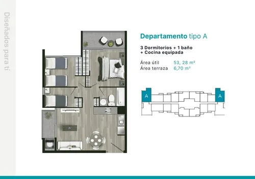 Nuevos, 3 Dormitorios, Ed. Nexus Vespucio, Sin Comisión