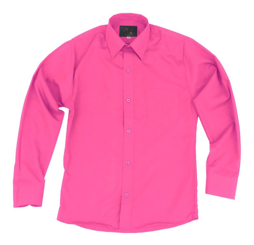 Camisa De Vestir Para Adulto Rosa Fiusha 34 A 42