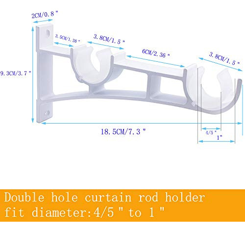 Juego De 4 Soportes Dobles Para Cortinero, Accesorios De Ven