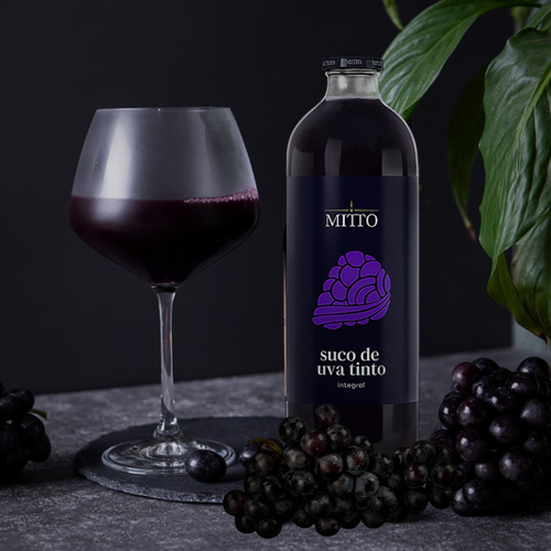 Suco De Uva Integral Natural Mitto 1 Litro 100% Extra Virgem